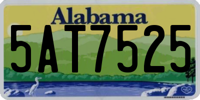 AL license plate 5AT7525