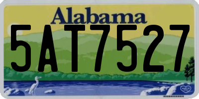AL license plate 5AT7527