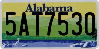 AL license plate 5AT7530