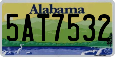 AL license plate 5AT7532