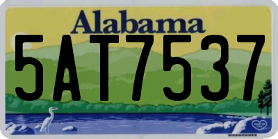 AL license plate 5AT7537