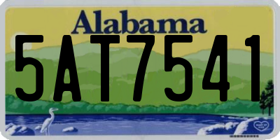 AL license plate 5AT7541