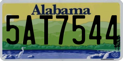 AL license plate 5AT7544