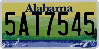 AL license plate 5AT7545