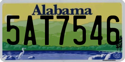 AL license plate 5AT7546