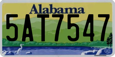 AL license plate 5AT7547