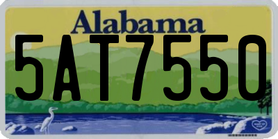AL license plate 5AT7550