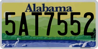 AL license plate 5AT7552