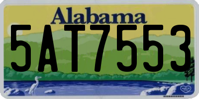 AL license plate 5AT7553