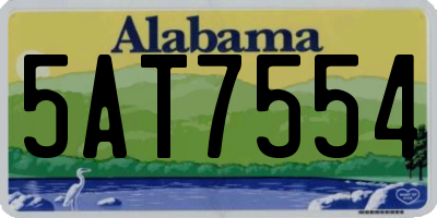AL license plate 5AT7554