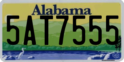 AL license plate 5AT7555