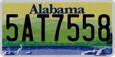 AL license plate 5AT7558