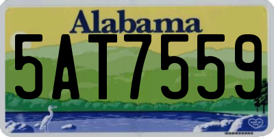 AL license plate 5AT7559