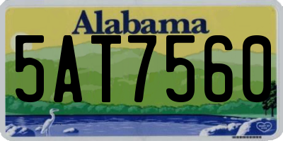 AL license plate 5AT7560