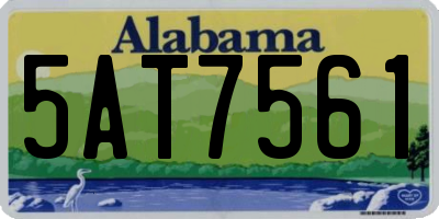 AL license plate 5AT7561