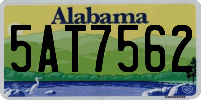 AL license plate 5AT7562