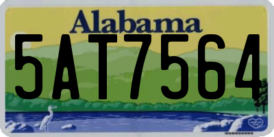 AL license plate 5AT7564
