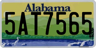 AL license plate 5AT7565