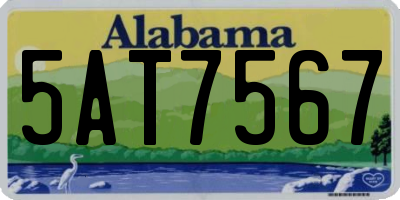 AL license plate 5AT7567
