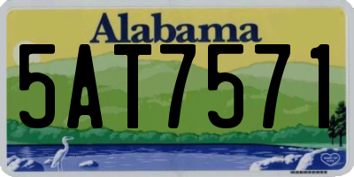 AL license plate 5AT7571