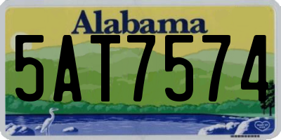 AL license plate 5AT7574