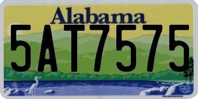 AL license plate 5AT7575