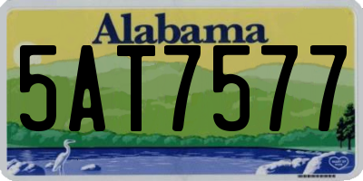 AL license plate 5AT7577