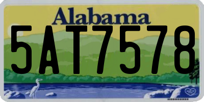 AL license plate 5AT7578