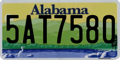 AL license plate 5AT7580