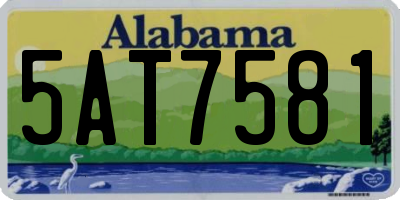 AL license plate 5AT7581