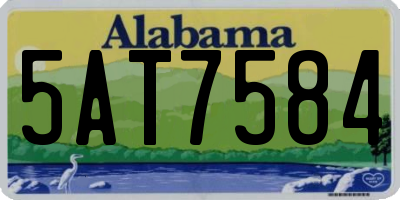 AL license plate 5AT7584