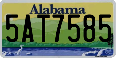 AL license plate 5AT7585
