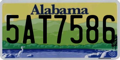 AL license plate 5AT7586