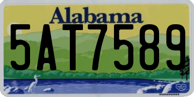 AL license plate 5AT7589