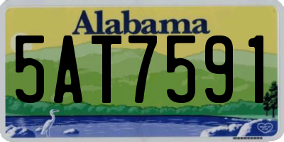 AL license plate 5AT7591