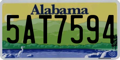 AL license plate 5AT7594