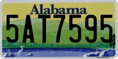 AL license plate 5AT7595