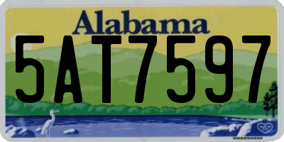 AL license plate 5AT7597