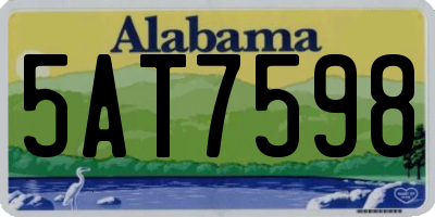 AL license plate 5AT7598