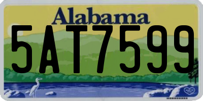 AL license plate 5AT7599