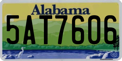 AL license plate 5AT7606