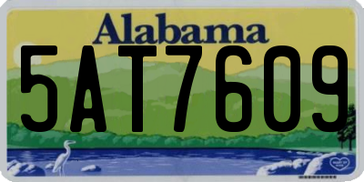 AL license plate 5AT7609