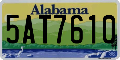 AL license plate 5AT7610