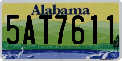 AL license plate 5AT7611