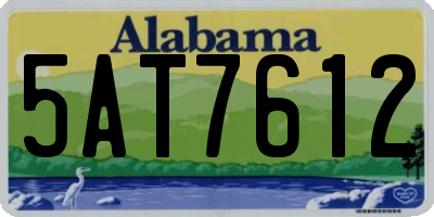 AL license plate 5AT7612