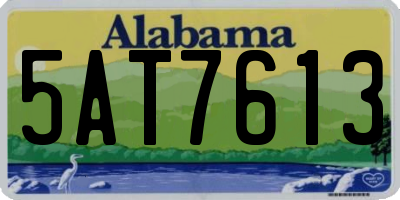 AL license plate 5AT7613