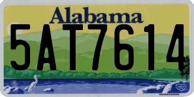 AL license plate 5AT7614