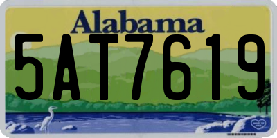 AL license plate 5AT7619