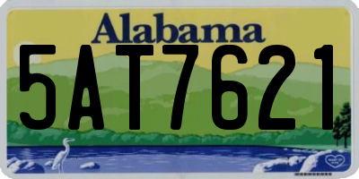AL license plate 5AT7621