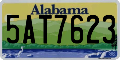 AL license plate 5AT7623